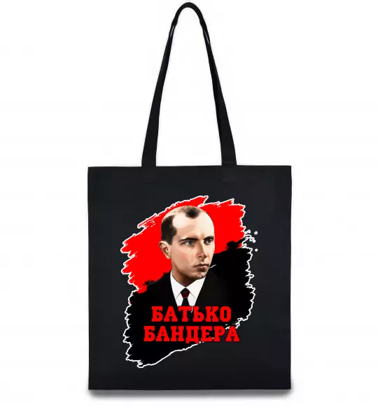 Еко-сумка Батько Бандера Чорний фото