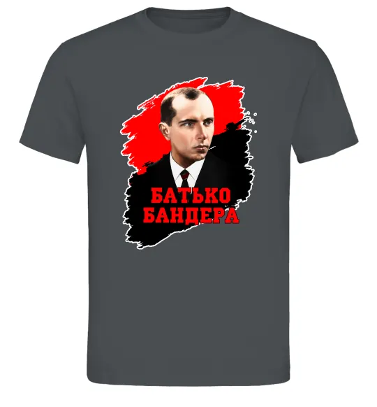 Чоловіча футболка Батько Бандера Графіт фото