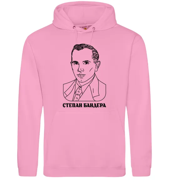 Мужская толстовка (худи) Степан Бандера малюнок Розовый фото