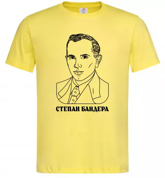 Чоловіча футболка Степан Бандера малюнок Лимонний фото