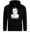 Чоловіча толстовка (худі) Степан Бандера малюнок Чорний фото