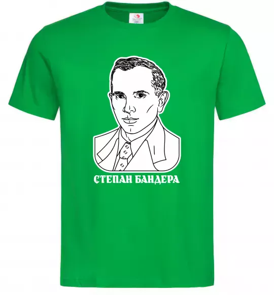Чоловіча футболка Степан Бандера малюнок Зелений фото