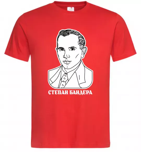 Чоловіча футболка Степан Бандера малюнок Червоний фото
