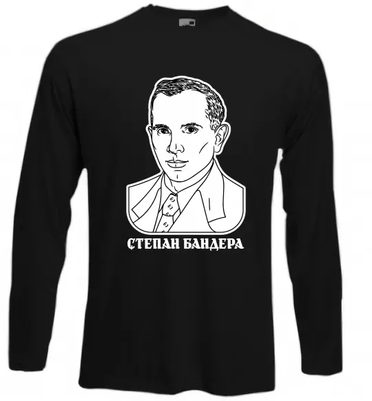 Лонгслів Степан Бандера малюнок Чорний фото