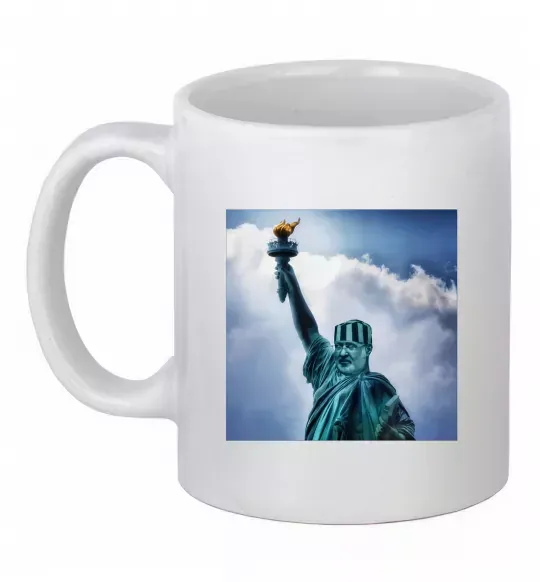 Чашка керамическая Коломойський статуя Белый фото