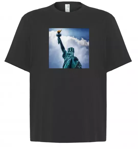 Футболка Оверсайз Коломойський статуя Черный фото