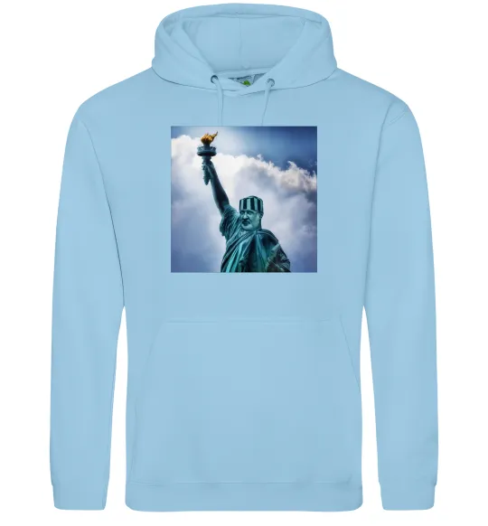 Чоловіча толстовка (худі) Коломойський статуя Блакитний фото