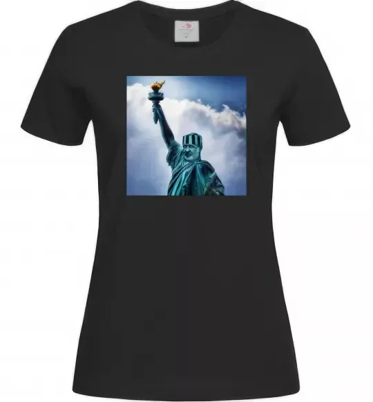 Жіноча футболка Коломойський статуя Чорний фото