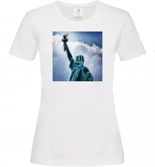 Жіноча футболка Коломойський статуя Білий фото
