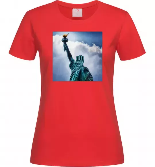 Жіноча футболка Коломойський статуя Червоний фото