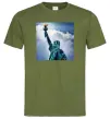 Мужская футболка Коломойський статуя Оливковый Мужская футболка Коломойський статуя Оливковый фото