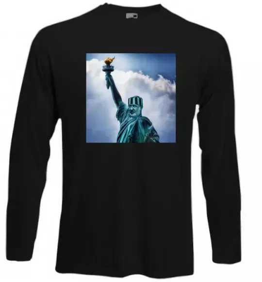 Лонгслів Коломойський статуя Чорний фото