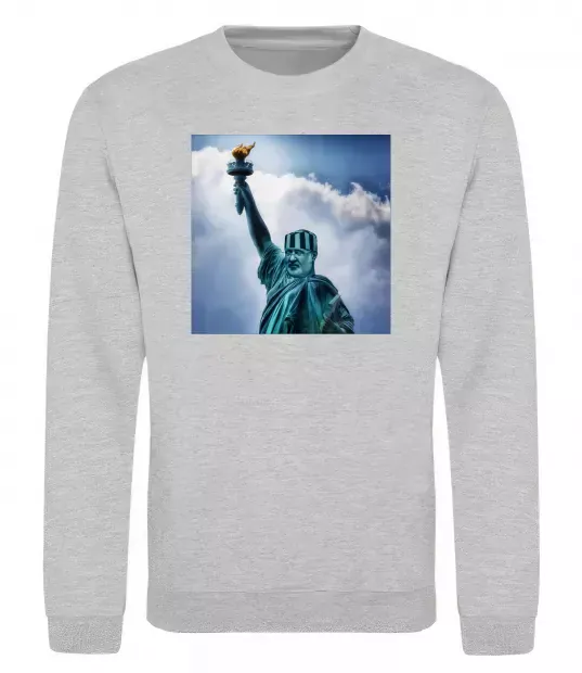 Світшот Коломойський статуя Сірий меланж фото