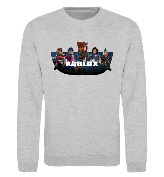 Свитшот Roblox Серый меланж фото
