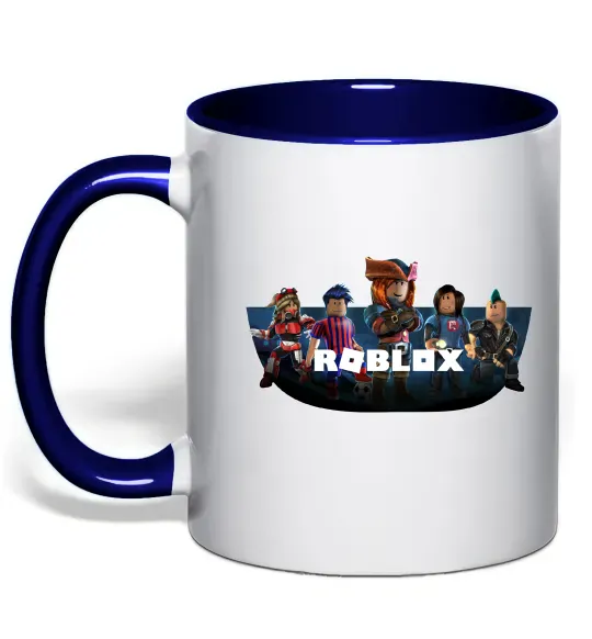 Чашка з кольоровою ручкою Roblox Глибокий темно-синій фото
