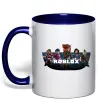 Чашка з кольоровою ручкою Roblox Глибокий темно-синій фото