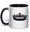 Чашка з кольоровою ручкою Roblox Чорний фото