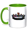 Чашка з кольоровою ручкою Roblox Лаймовий фото