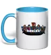 Чашка з кольоровою ручкою Roblox Блакитний фото