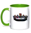 Чашка з кольоровою ручкою Roblox Зелений фото