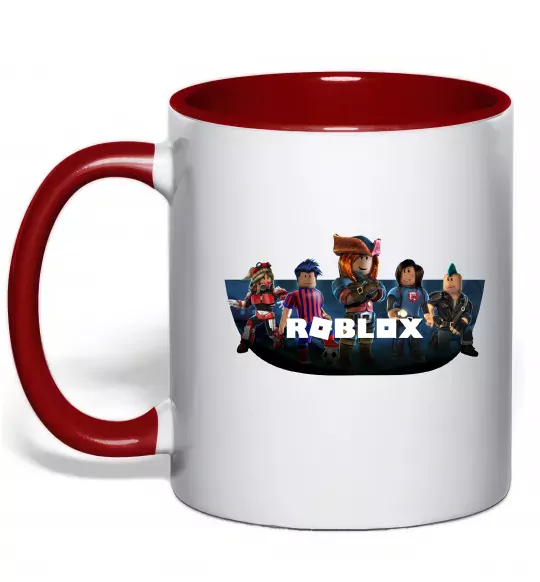 Чашка з кольоровою ручкою Roblox Червоний фото