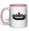 Чашка з кольоровою ручкою Roblox Ніжно рожевий фото