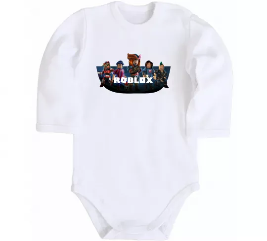 Детский боди Roblox Белый фото