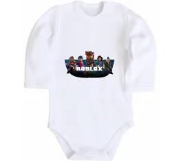 Дитячий бодік Roblox Білий фото