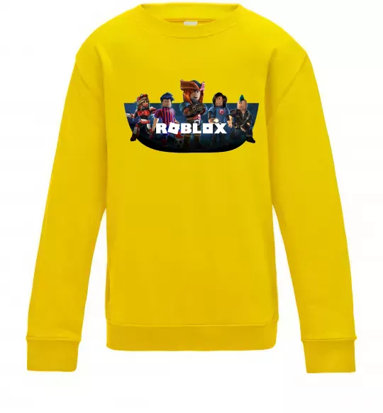 Детский Свитшот Roblox Солнечно желтый фото