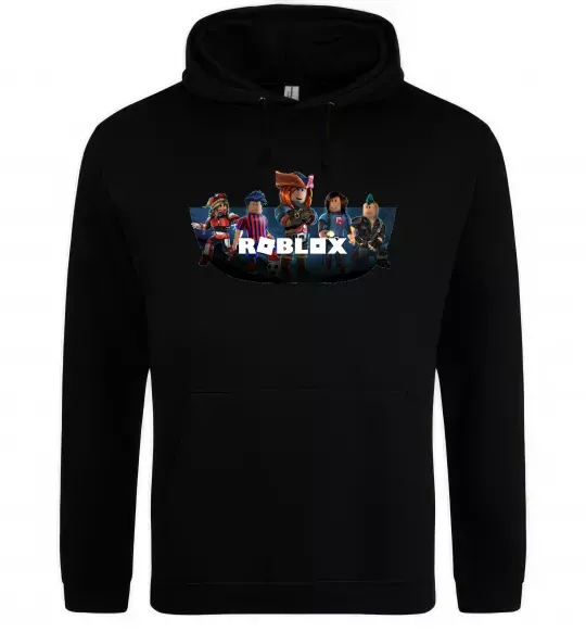 Мужская толстовка (худи) Roblox Черный фото