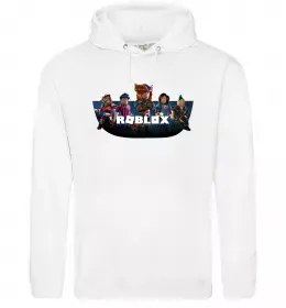 Мужская толстовка (худи) Roblox Белый фото