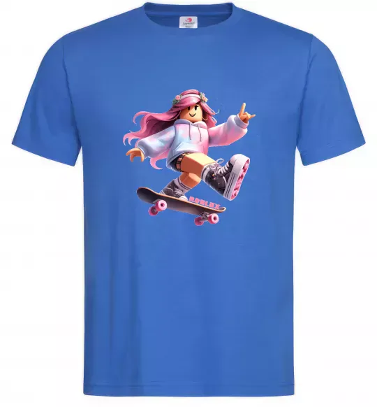 Мужская футболка Skater girl Roblox Ярко-синий фото