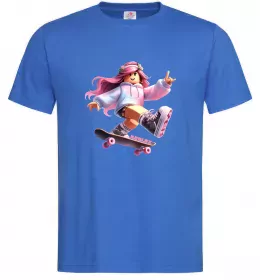 Мужская футболка Skater girl Roblox Ярко-синий фото