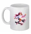 Чашка керамическая Skater girl Roblox Белый фото