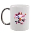 Чашка с цветной ручкой Skater girl Roblox Серебро фото