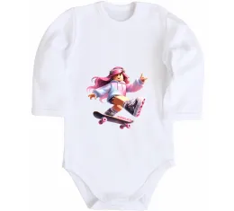 Дитячий бодік Skater girl Roblox Білий фото