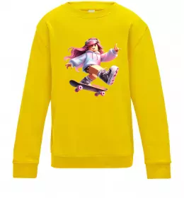 Детский Свитшот Skater girl Roblox Солнечно желтый фото