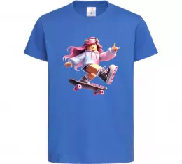 Детская футболка Skater girl Roblox Ярко-синий фото