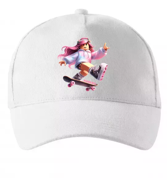 Кепка Skater girl Roblox Белый фото
