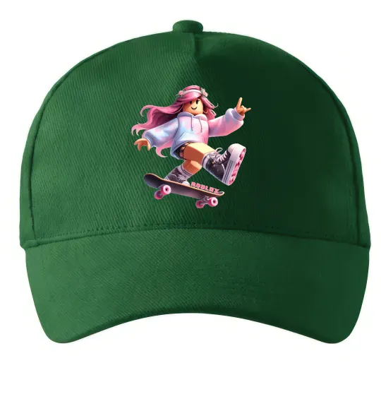 Кепка Skater girl Roblox Темно-зеленый фото