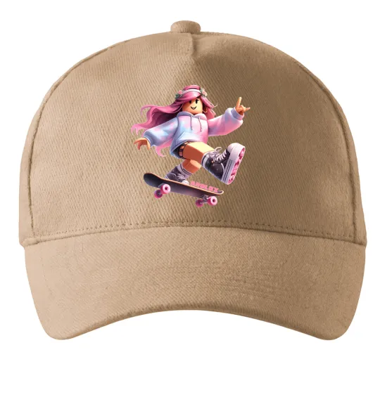 Кепка Skater girl Roblox Песочный фото