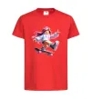 Детская футболка Skater girl Roblox Красный фото