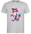 Мужская футболка Skate girl Серый фото