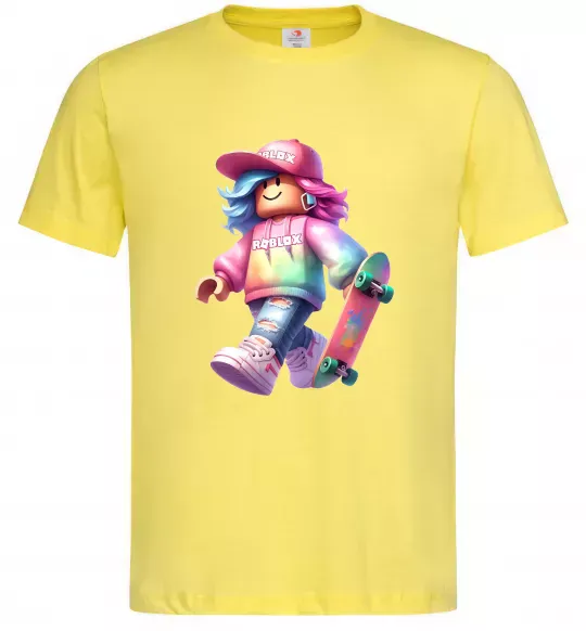 Мужская футболка Skate girl Лимонный фото