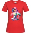 Женская футболка Skate girl Красный фото