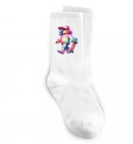 Шкарпетки Skate girl Білий фото
