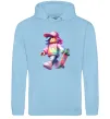 Мужская толстовка (худи) Skate girl Голубой фото