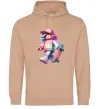 Женская толстовка (худи) Skate girl Песочный фото