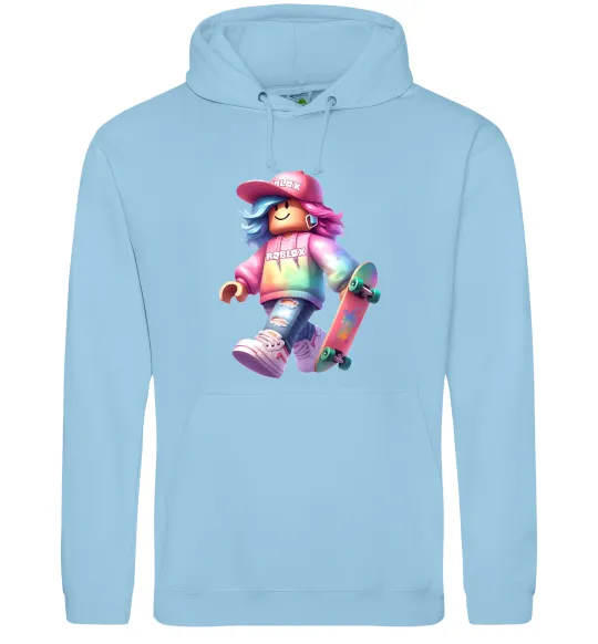 Жіноча толстовка (худі) Skate girl Блакитний фото