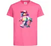 Дитяча футболка Skate girl Яскраво-рожевий фото